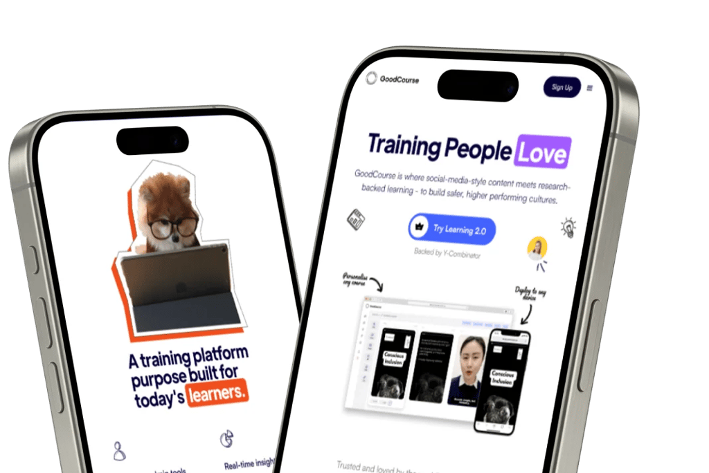 Good course website mockup