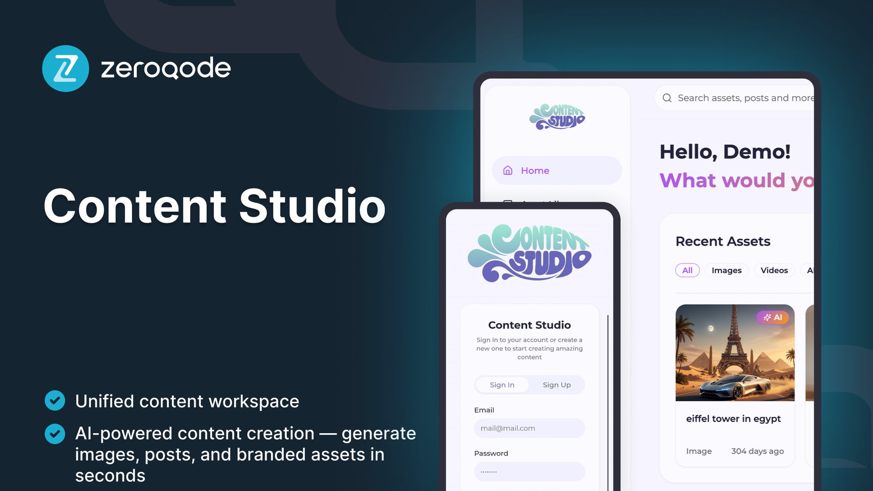 Content Studio preview