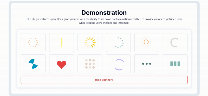 Loading Spinners Pack 2 Plugin | Bubble
