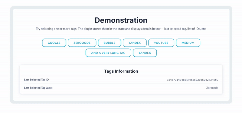 Dynamic Modern Tags Plugin | Bubble