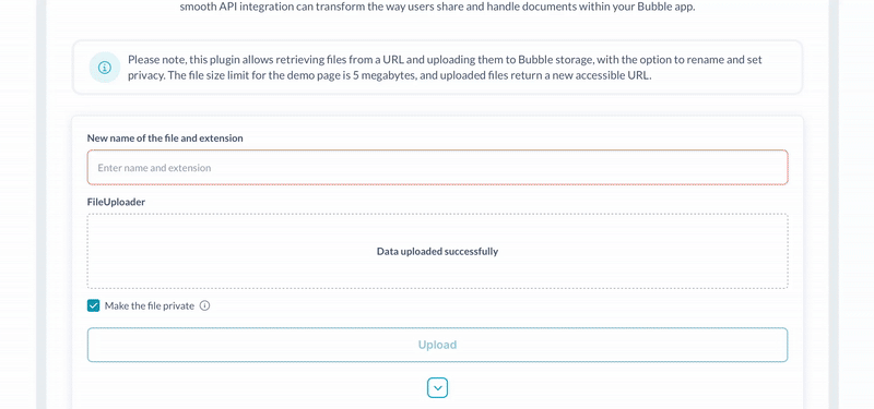 File Uploader Bubble API Plugin | Bubble
