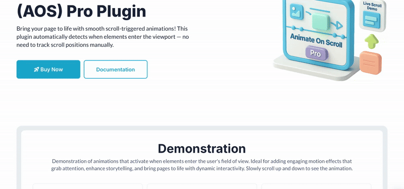 Animate On Scroll (AOS) Pro Plugin | Bubble