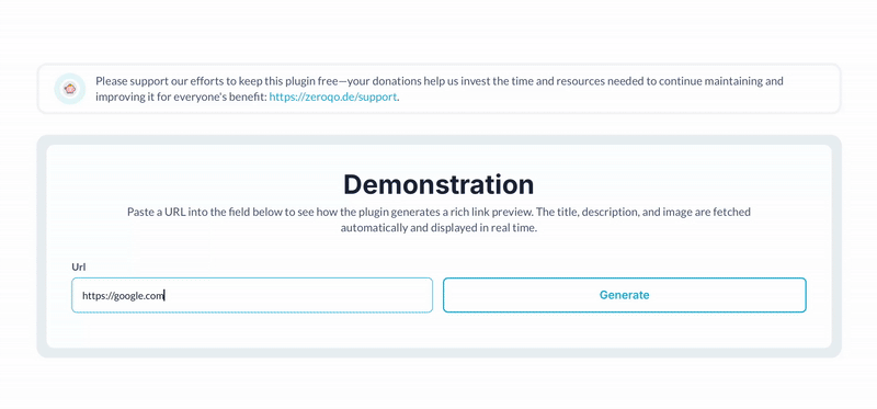 Link Preview Plugin | Bubble
