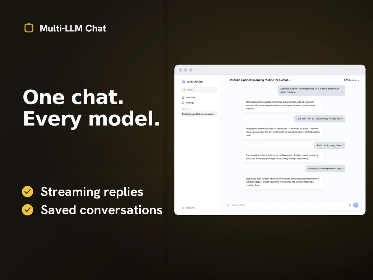 Multi-LLM Chat card