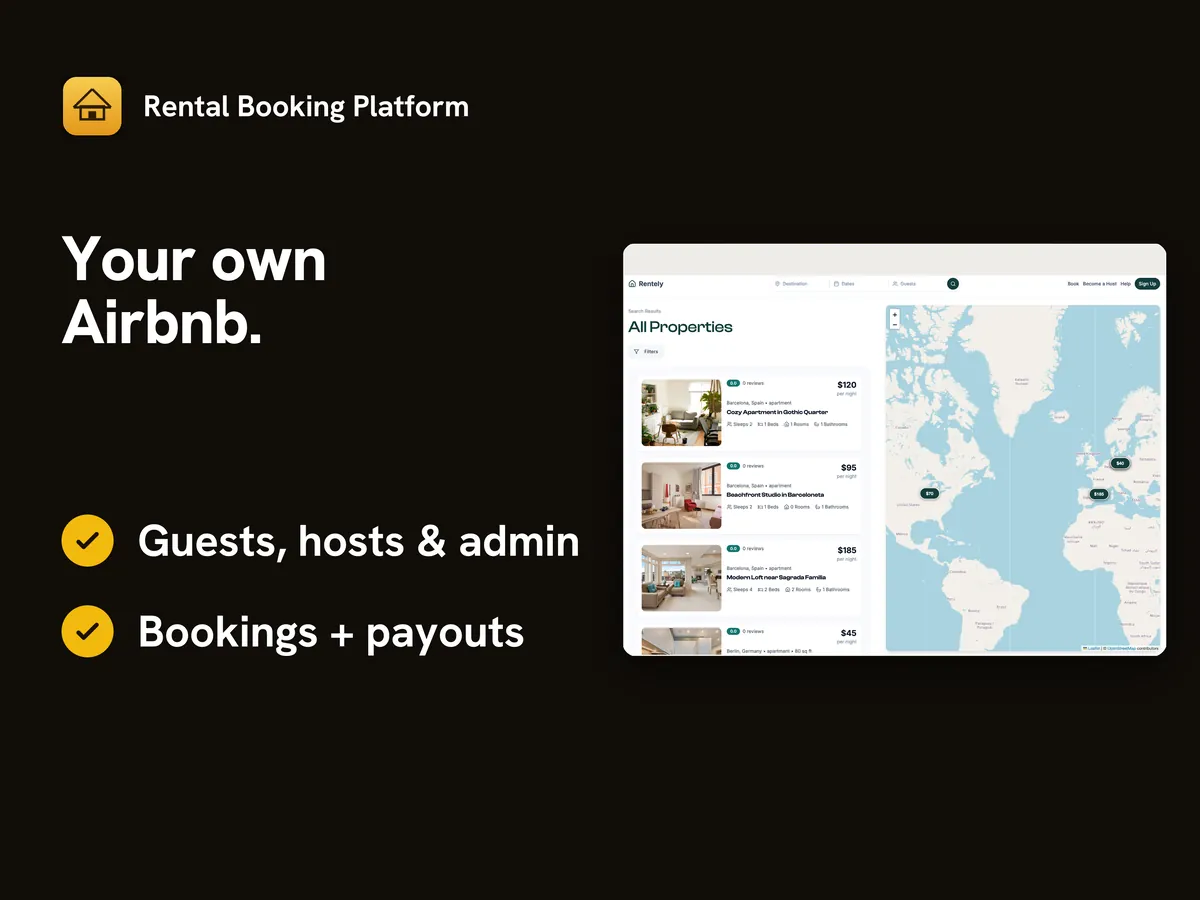 Rental Booking Platform card